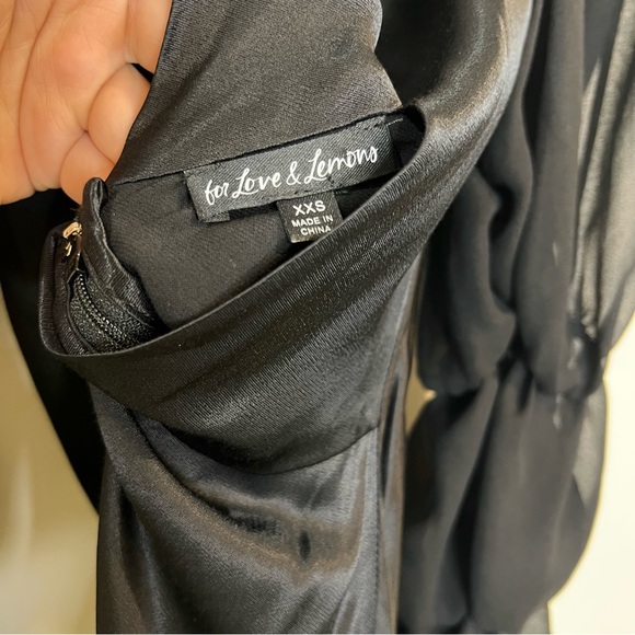 SOLD For Love and Lemons black willow mini dress size XXS - Picture 9 of 12